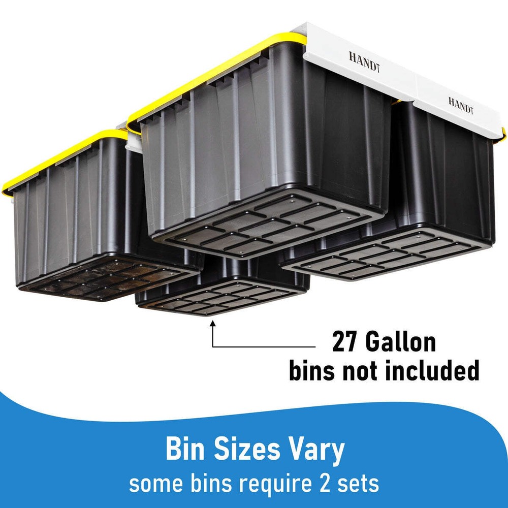 Garage Ceiling Storage Rack, 4 Sets White