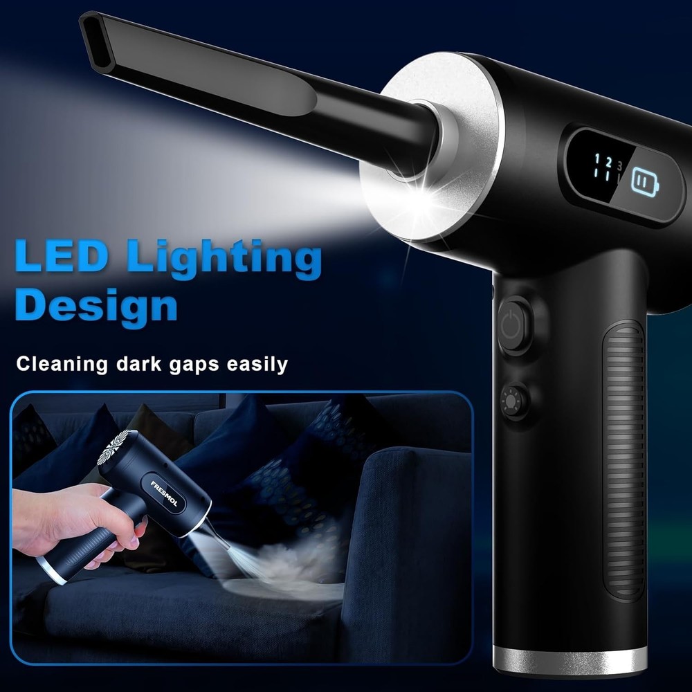 Rechargeable Electric Air Duster with LED Light