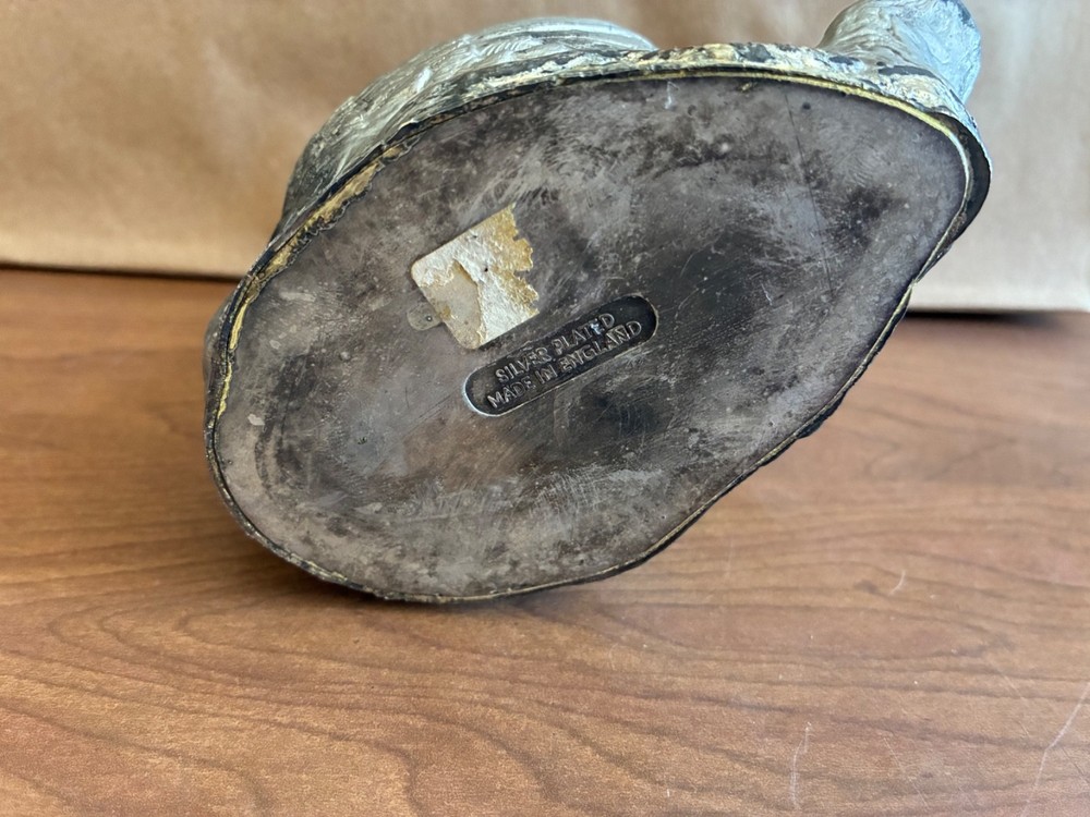 Silver Plated Swan Napkin Holder Trinket Dish Vintage Elegant