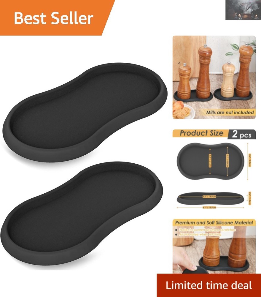 Multi-Purpose Silicone Serving Tray Set of 2 for Kitchen & Dining Elegance