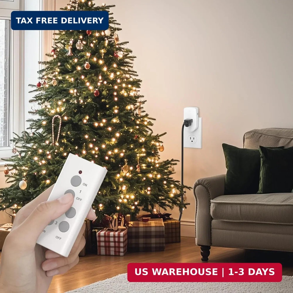 BN-LINK Wireless Remote Control Outlet Electrical Switch for Lights, Fans, Chris