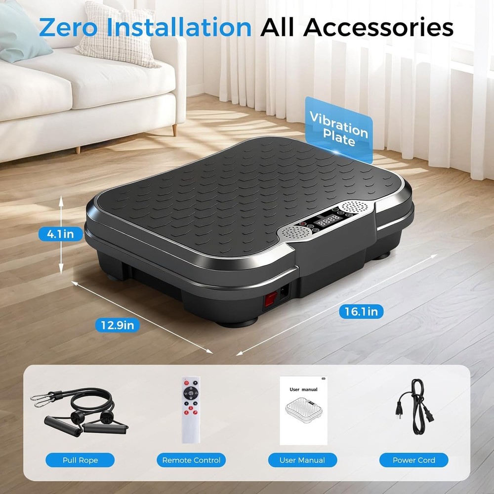 AoraPulse Vibration Plate Exercise Machine, Vibration Plate for Lymphatic Dra...