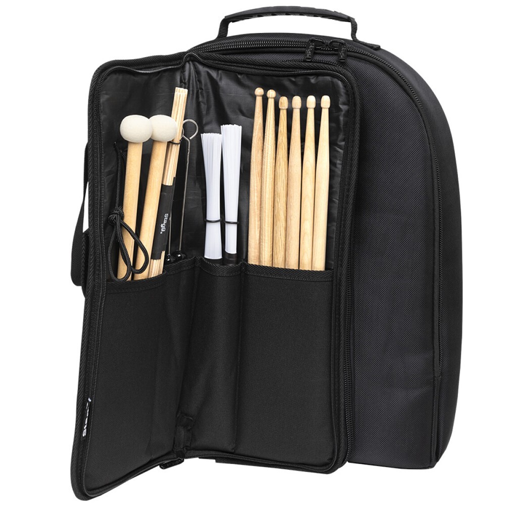 Stagg Padded Black Backpack With Removable Drum Stick Bag DSBACKPACK