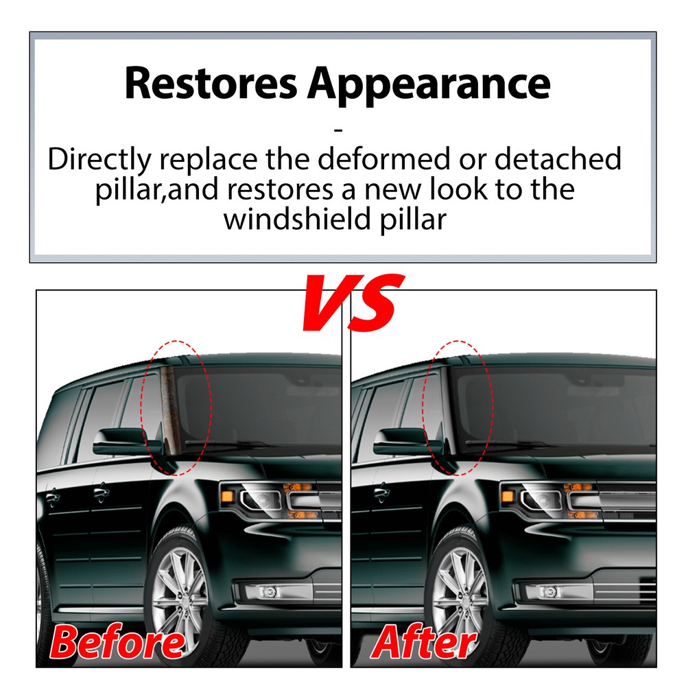 For Ford Flex 2009-2019 Windshield-Outer Pillar Trim Molding Passenger Side ABS