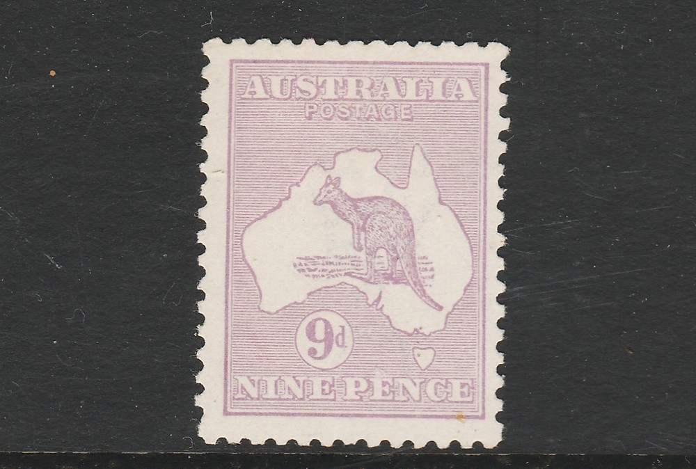 KANGAROO THIRD WMK 9d VIOLET MINT SG 39 £65 "NICE STAMP" FRESH