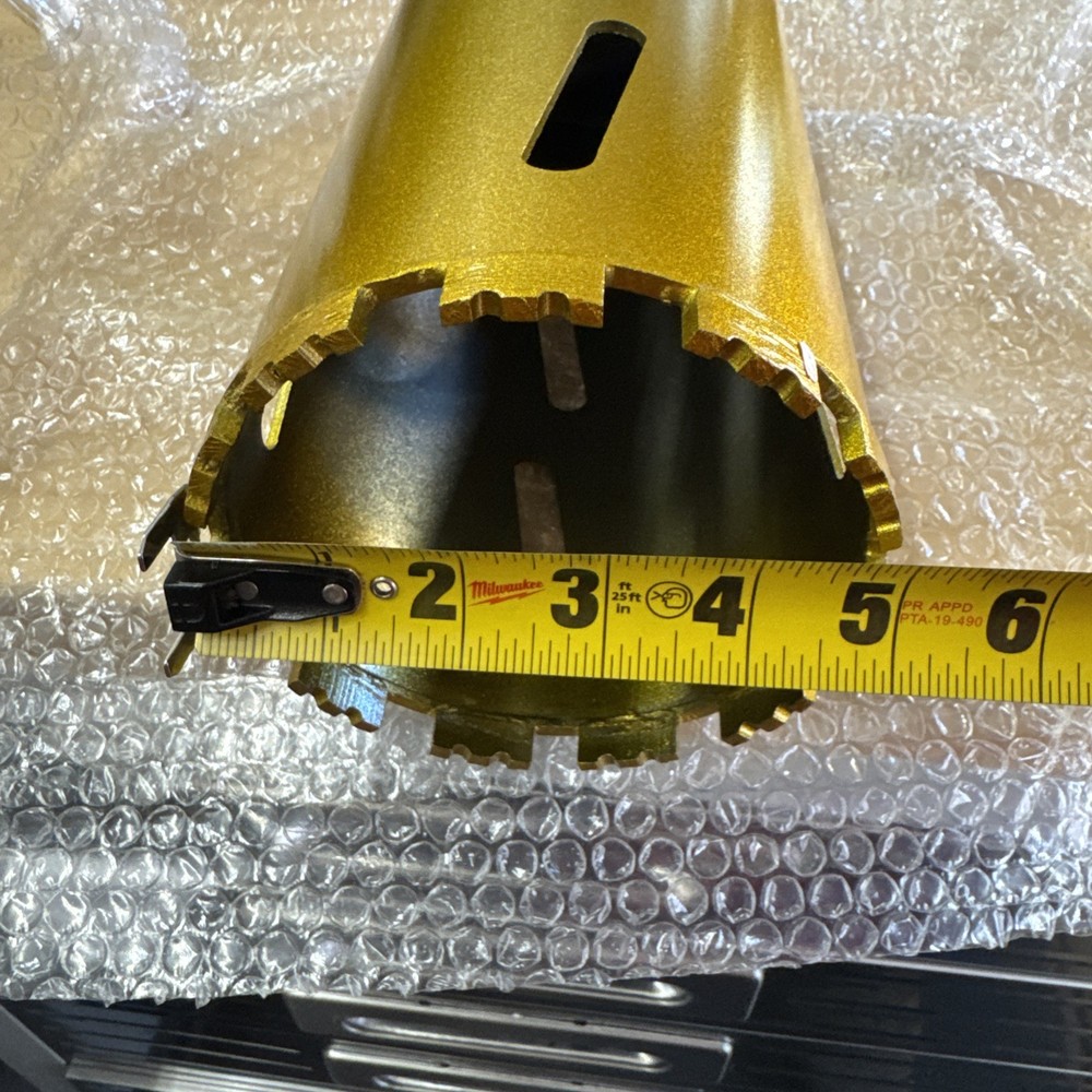 5” Wet Concrete Core Drill Bit - 12” depth - 1” Thread Arbor -Concrete & Granite