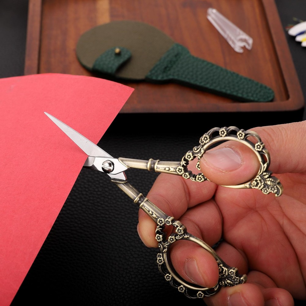 Knitting Scissors with Case, Crochet Scissors Threading Sewing Shears for Emb...