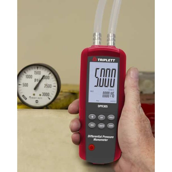 TRIPLETT DPR305 Differential Pressure Manometer 5 psi
