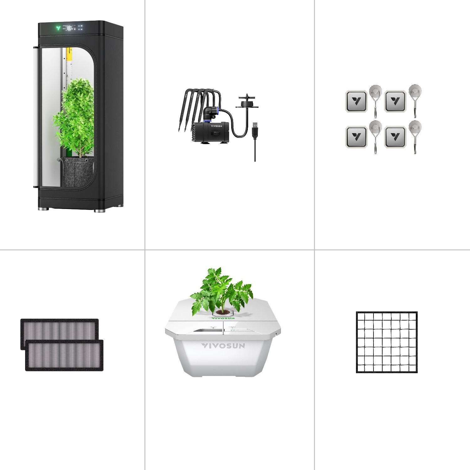 VIVOSUN VGrow Smart Grow Box Complete Tent Kit / Accessories of VGrow Grow Box