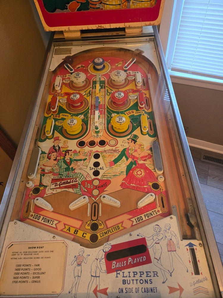 1961 showboat pinball machine