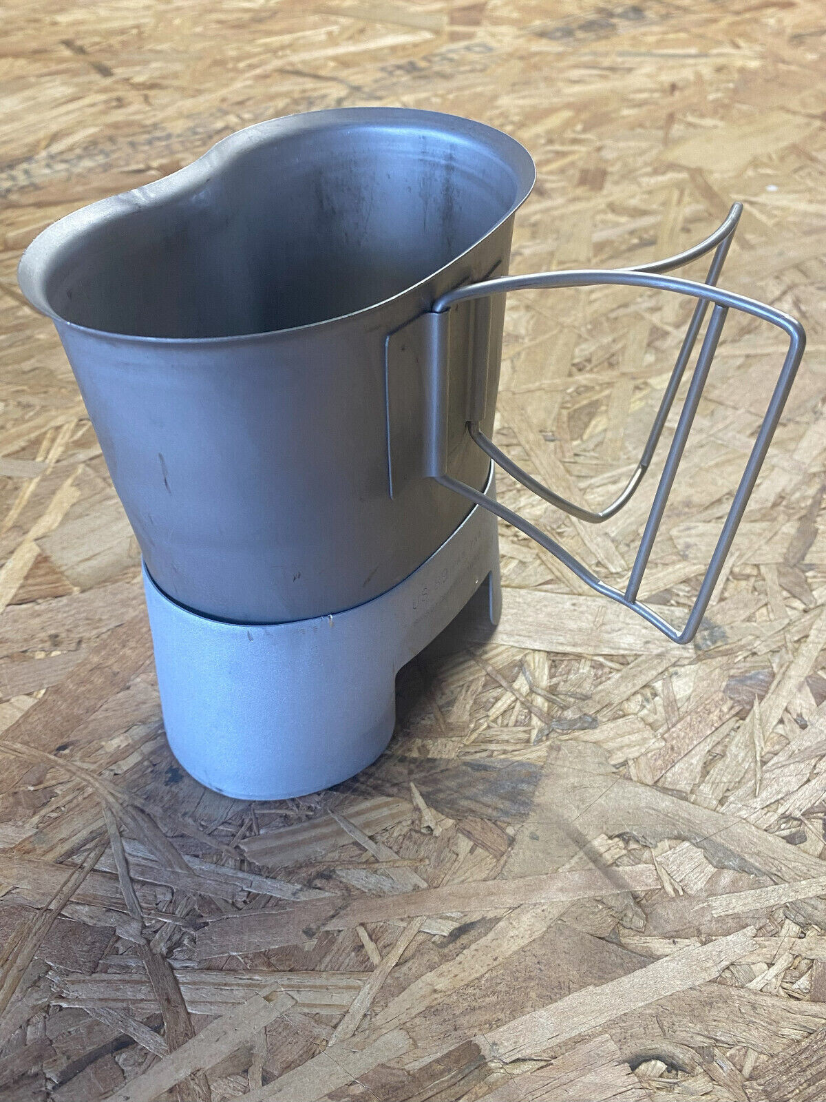 USGI CANTEEN CUP STAINLESS and STOVE / STAND COMBO Made in USA EXCELLENT
