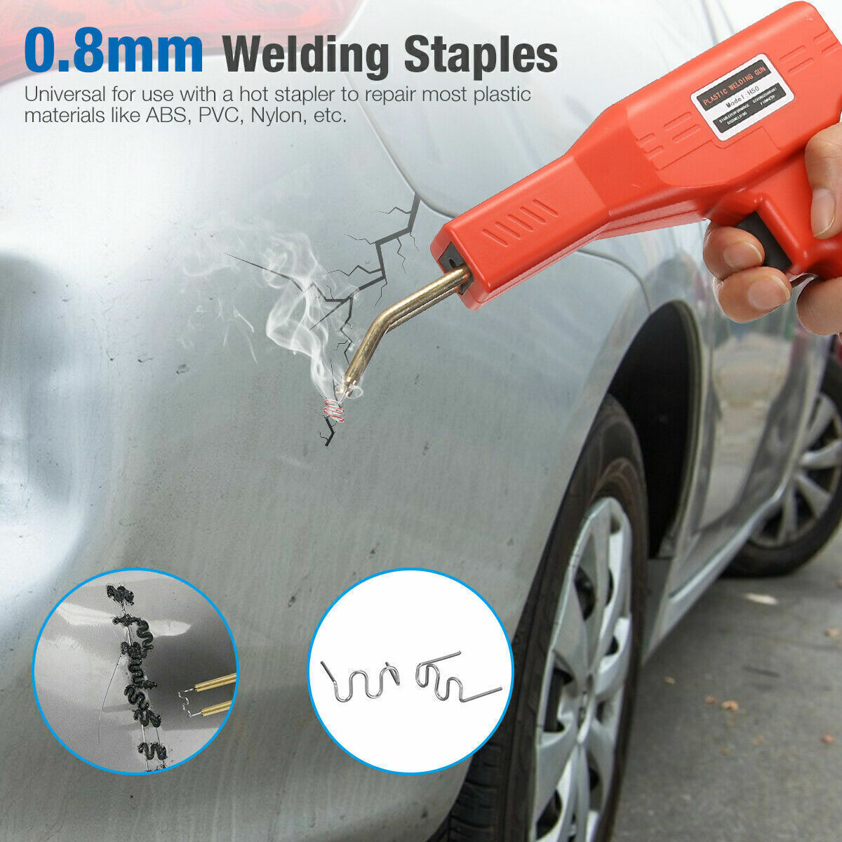 Hot Stapler Staples Repair Tools Kit For Plastic Welder Gun Car Bumper