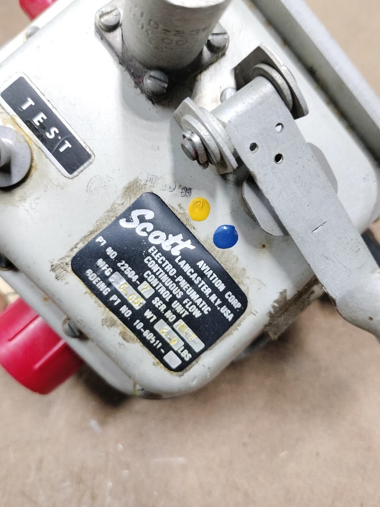 OH - Scott 22504-7 - Boeing - 10-60511 - Oxygen Continuous Flow Control Unit