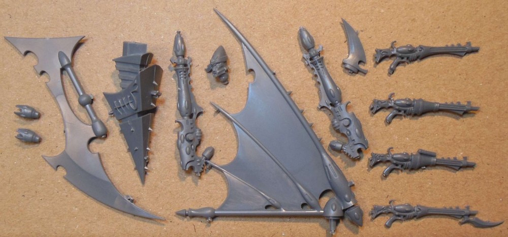 Warhammer 40K Drukhari Dark Eldar - Raider Aether Sail Keel Blade Ram (b) Bits