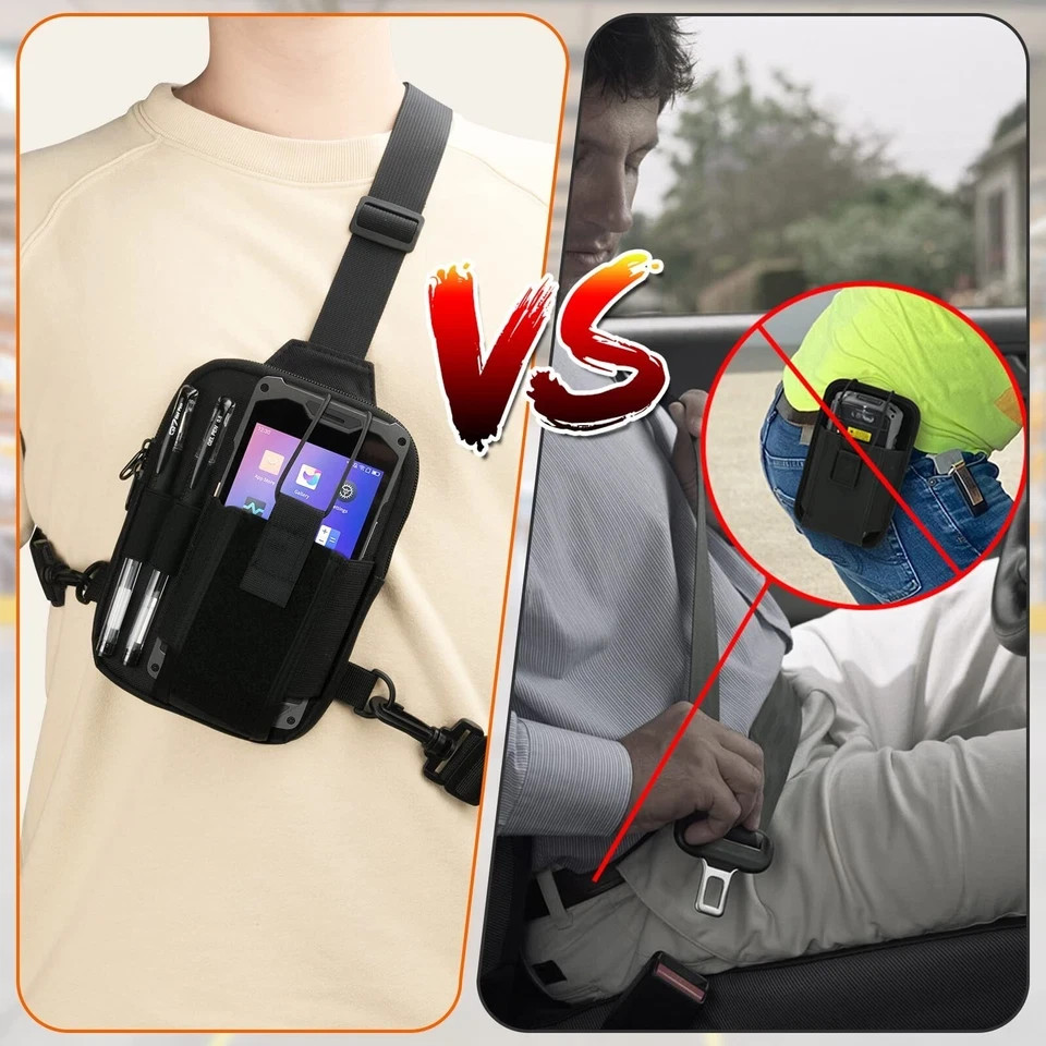 Scanner Holster, Universal Barcode Scanner Chest Harness, Carrying Case Pouch...