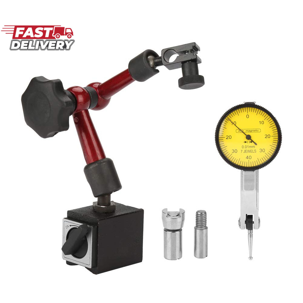 Dial Indicator/Test Indicator, Flexible Strong Magnetic Gauge Stand Base Holder