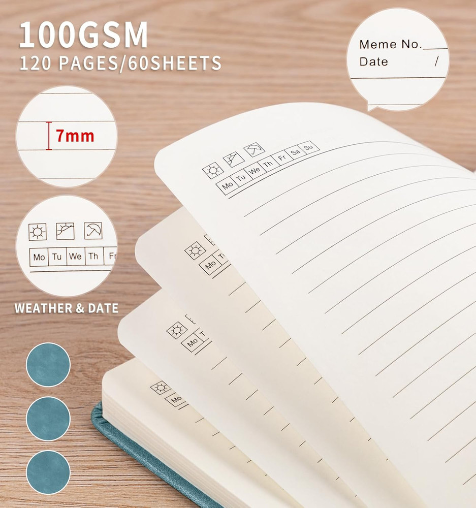 3 Pack Pocket Journaling Notebooks, A6 Small Notebook For Note Taking Journaling