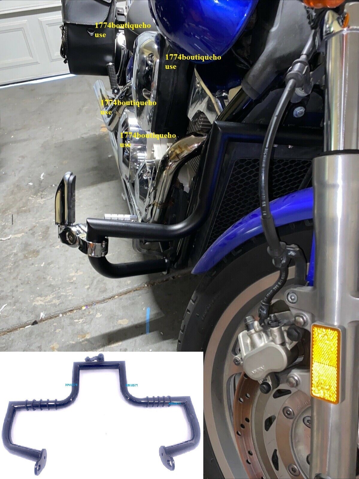 NEW Highway Engine Guard Crash Bar For Honda VTX 1300 R S C Tourer 2004 to 2009