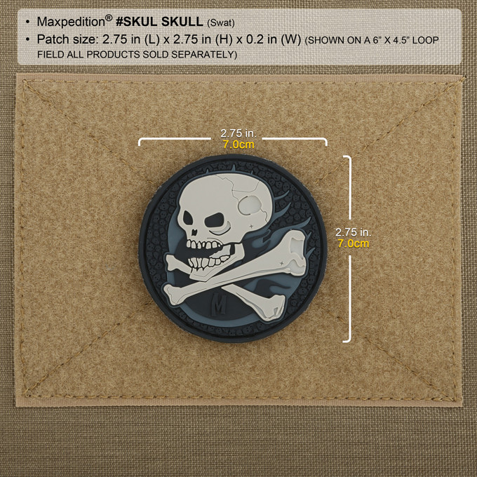 PVC Patch - MAXPEDITION - Screaming SKULL - ARID Multicam pattern
