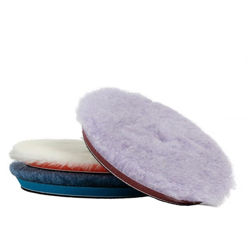 Pro 5" Wool Buffing Pads 3Pcs - Coarse, Medium, Light Cutting Car Wool 5" Set