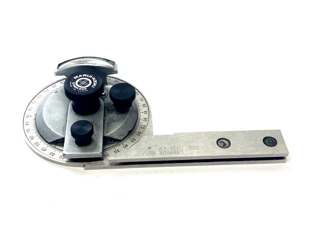 Mauri-Keiki BP-301 Precise Universal Bevel Protractor, MISSING BLADES, CHIPPED