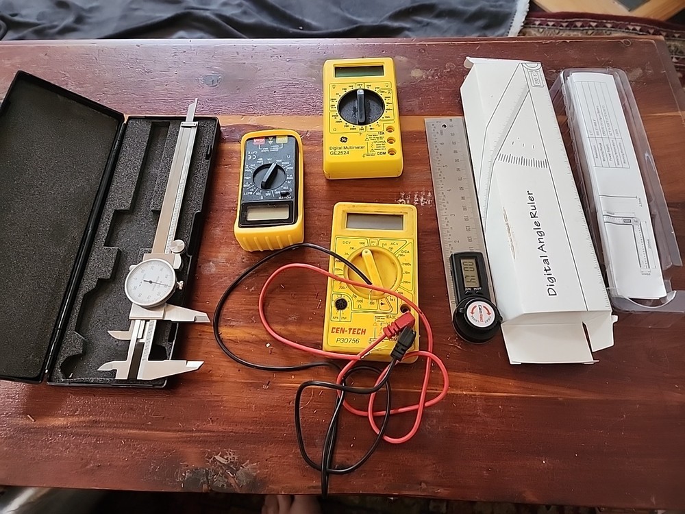 Stainless Steel Dial Caliper Digital Angle Reader Multimeter Measuring Tool Lot