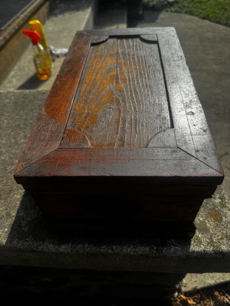 Vintage Wood Tool Chest No.21 w/ Chisels Gouges Mallet Set Rustic Carpenter Kit