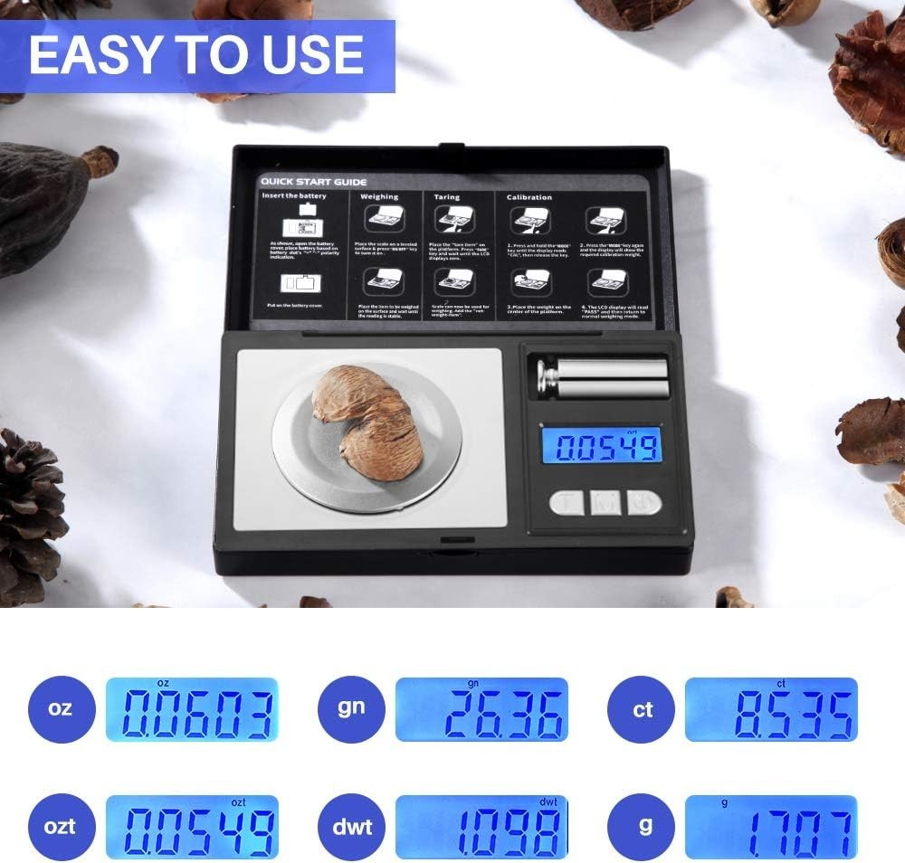 High Precision 50g Micro Gram Scale – Lightweight, Tare Function & Auto-Off