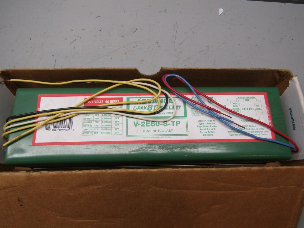 Advance V-2E60-S-TP Ballast 277V