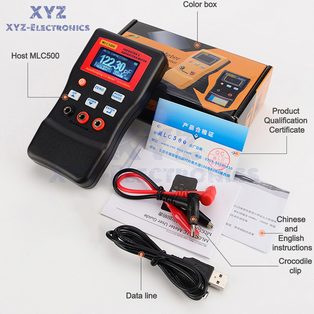 MLC500 Auto Range LCR Capacitance Inductance Meter Digital Capacitance Tester