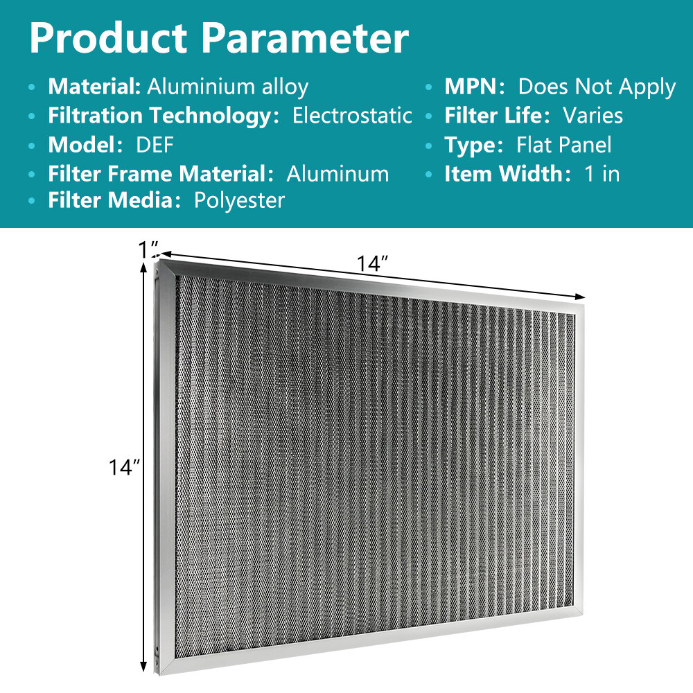 Permanent Washable Electrostatic Furnace Ac Air Filter Dust Filter Replacement