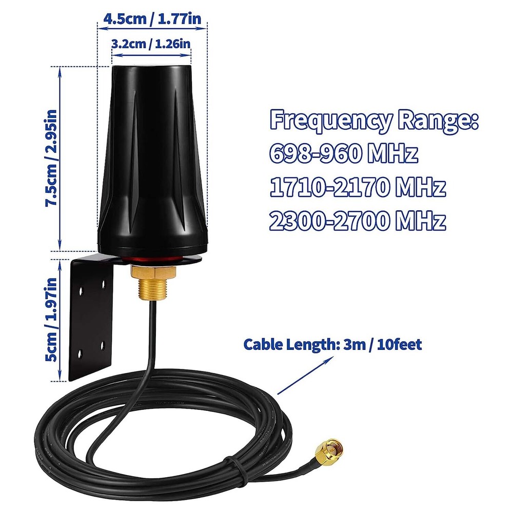 Spypoint Long Range 4G Antenna Link MICRO Evo Solar Cellular Camera RG58 Cable