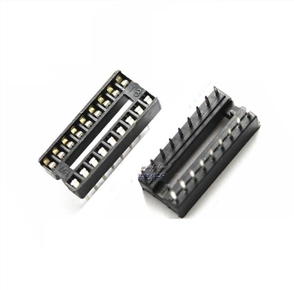 50Pcs Socket Pcb Mount Connector Dip 18-Pin Dil New Ic le