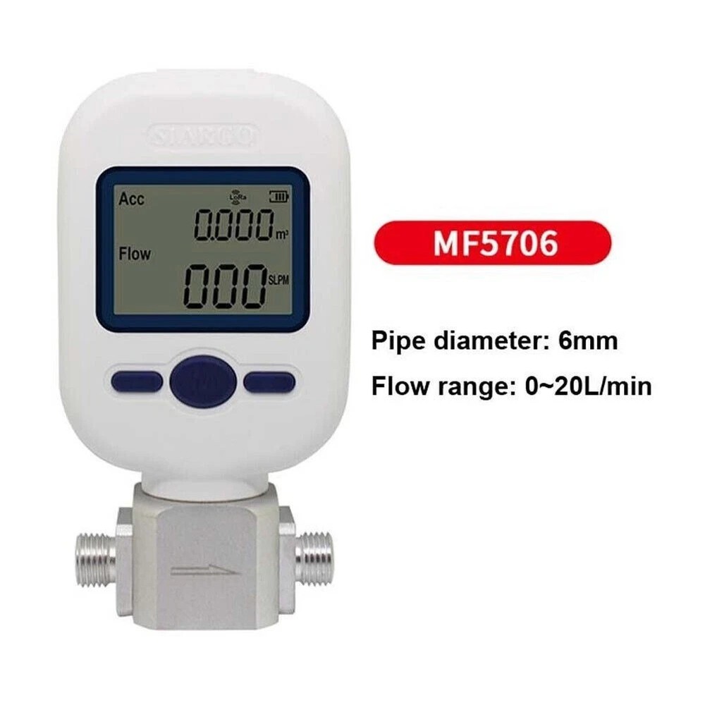 0-20L/min 6mm Digital Display Air Nitrogen Oxygen mass flowmeter Flow Meter