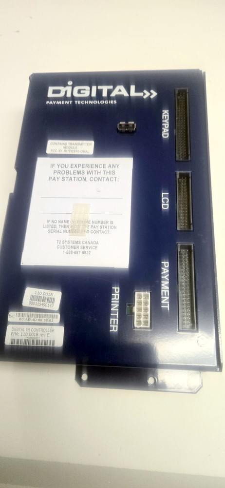 Digital Payment Technologies V5 Controller 110.0018 Rev: E T2 Systems LukeII