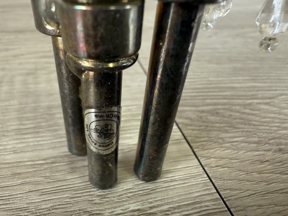 VTG Davco Silver Ltd. Three Tier Beaded Dessert Platform Beaded