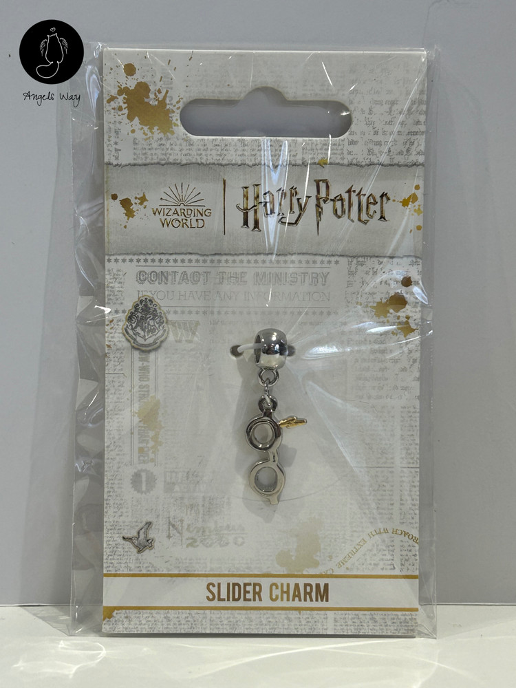 Official Harry Potter Silver Lightning Bolt Glasses Slider Charm