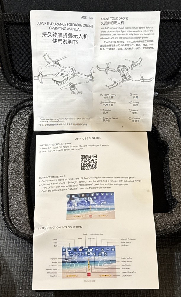 Super Endurance Foldable Miniature Drone Bundle