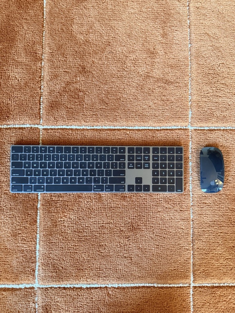 Apple Magic Keyboard & Mouse Combo Dark Gray Mint Condition No Box