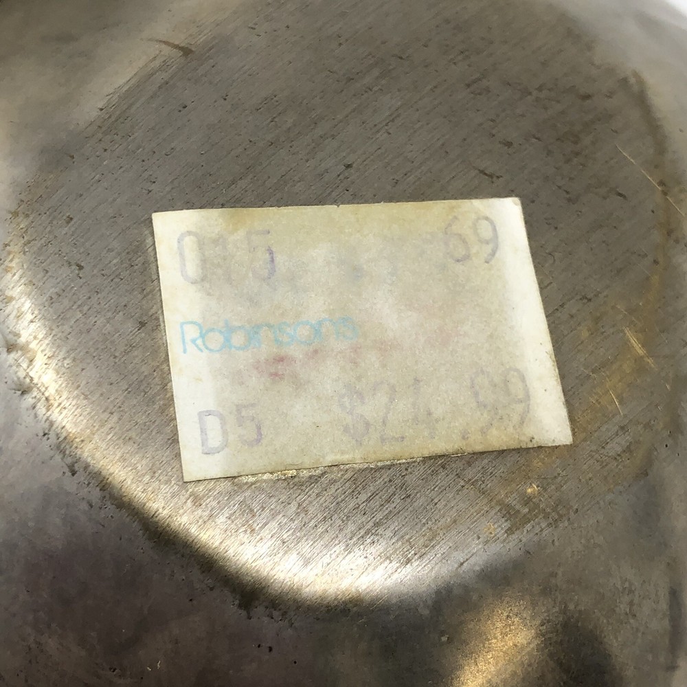 Vtg 1969 Silverplate Seashell Freeform Double Candy Dish Handle Gold Interior