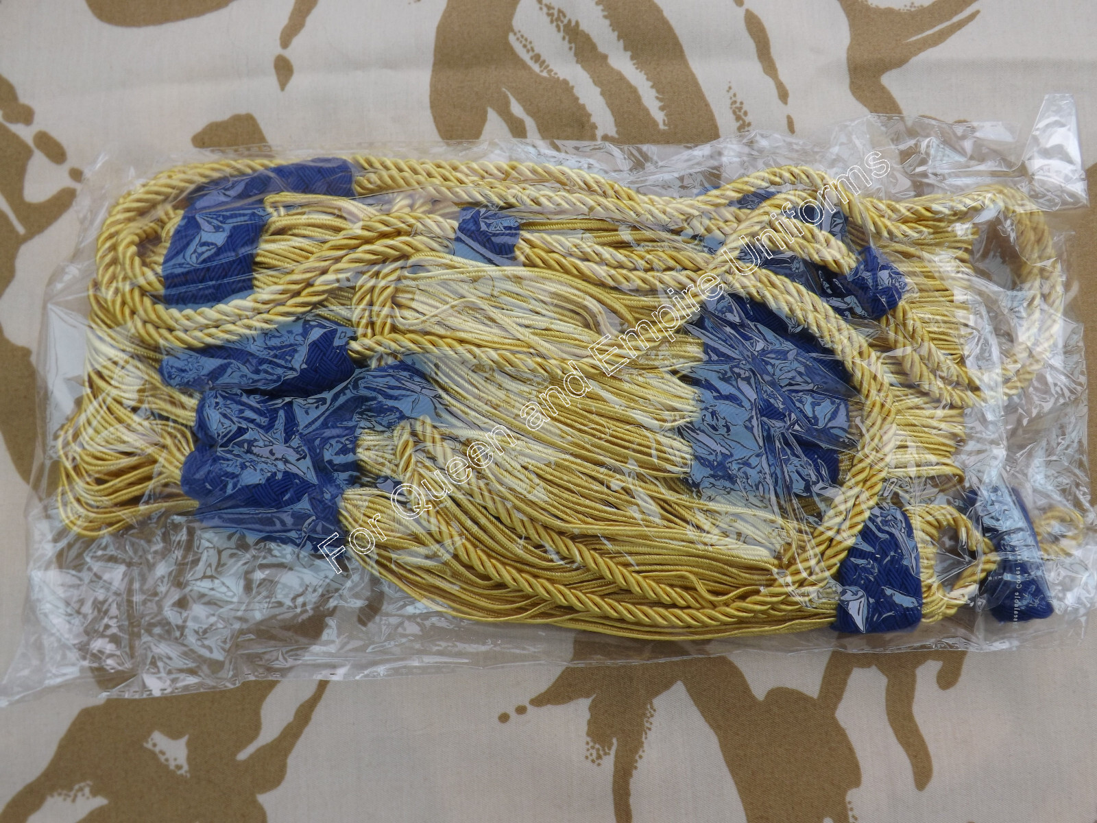 Repro Napoleonic Brunswick Hussar Barrel sash belt Blue on Yellow