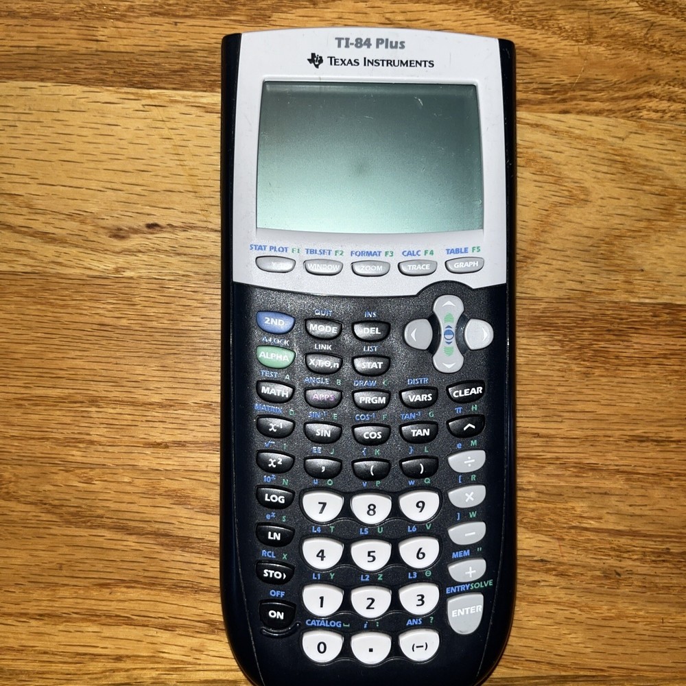 Texas Instruments TI 84 Plus Black Graphing Calculator with Cover