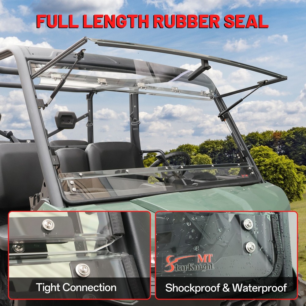 Flip Windshield Front Window for Can-Am Defender & Defender Max HD5 8 7 9 2016+