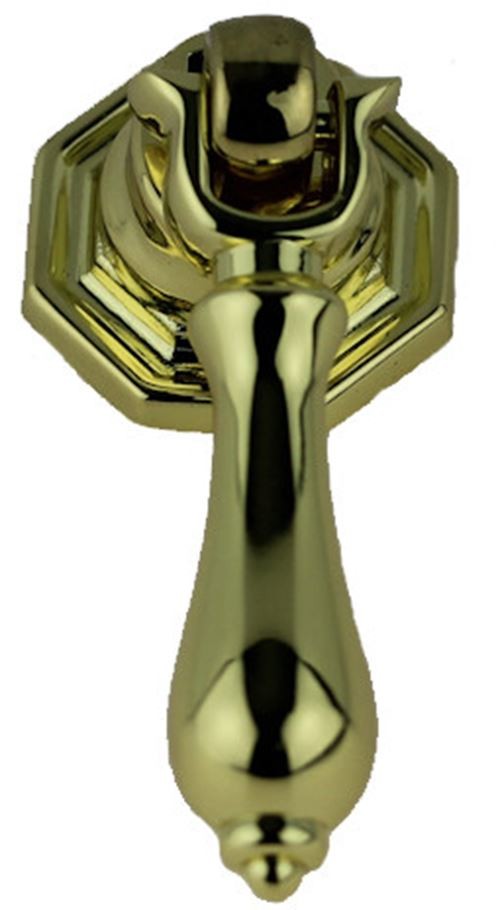 1-5/8" Octagonal Drop Pull Polished Brass