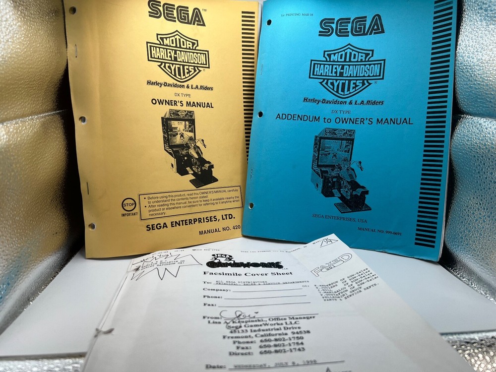 SEGA: Arcade game Manuals Collection from distributors library YOUR CHOICE