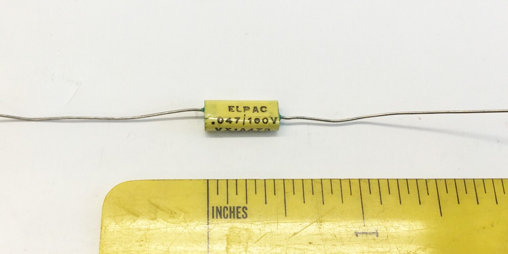 10 NOS Elpac Capacitors .047 MFD @ 100 VDC