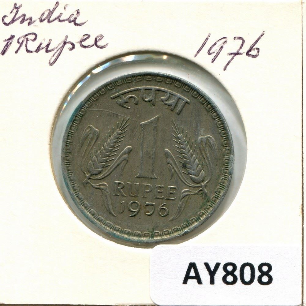 1 RUPEE 1976 INDIA Coin #AY808U