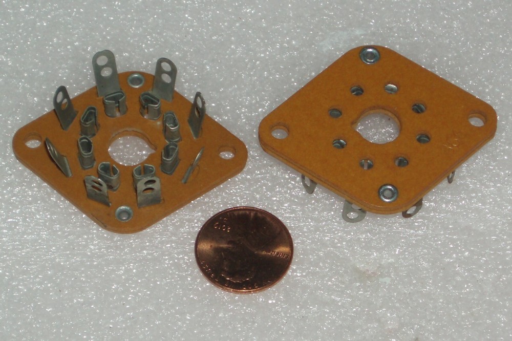 PARASET replica transceiver- set of 2 octal WAFER socket NOS New Old Stock