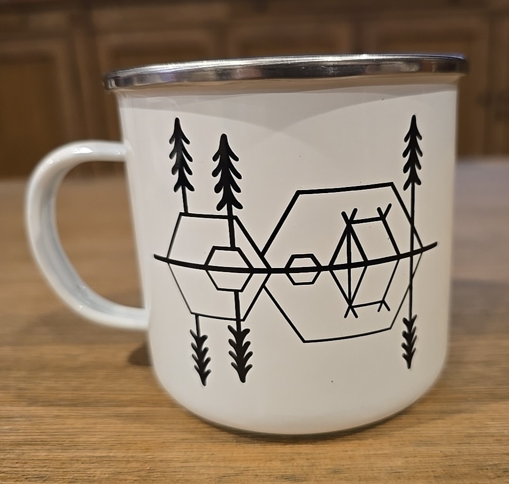 Camp Noggin Camping Coffee Mug Tent/Trees