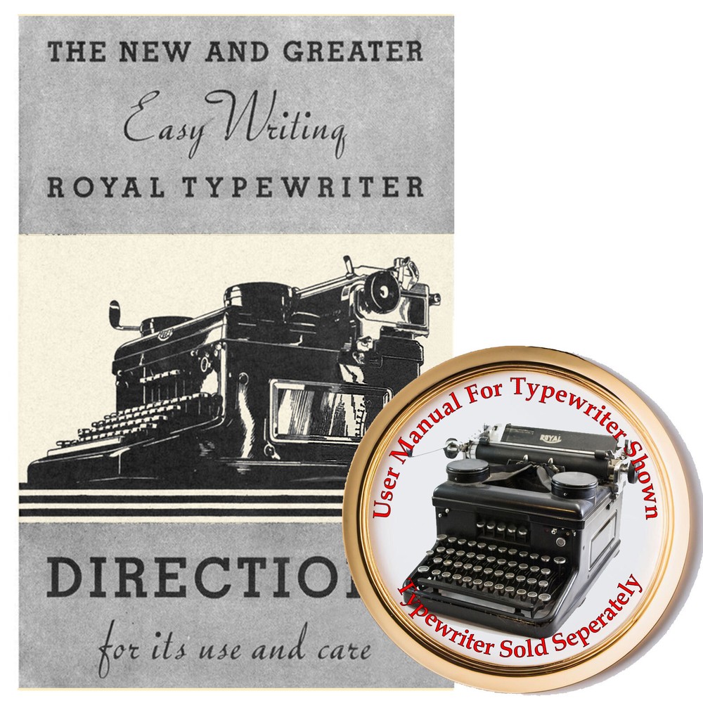 Royal H Typewriter Owner's Manual User Manual Instruction Manual Guide Direction